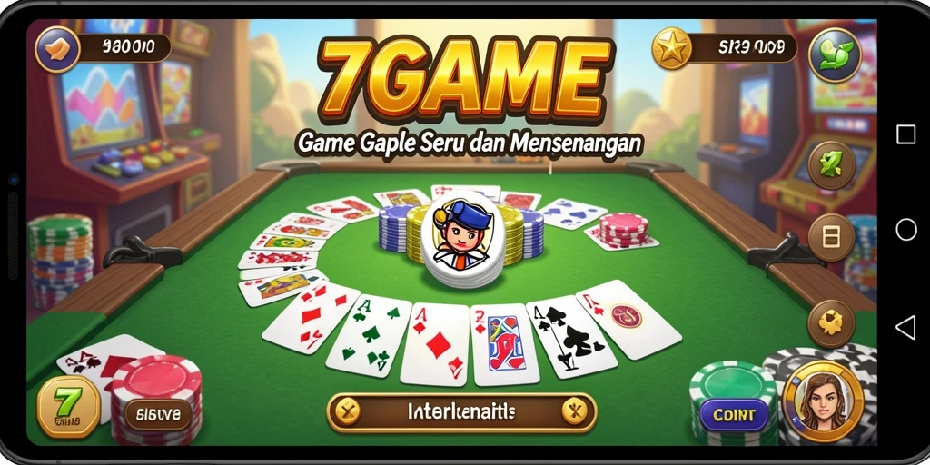 Tampilan gameplay Gaple yang menarik dan seru di 7GAME.