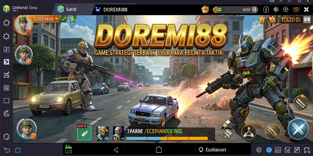 Screenshot DOREMI88 menunjukkan pertarungan strategis yang intens dan mendebarkan.