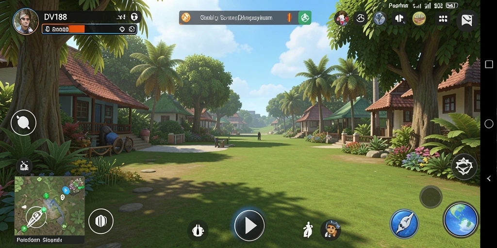 Tampilan gameplay santai dan menyenangkan dari DV188.