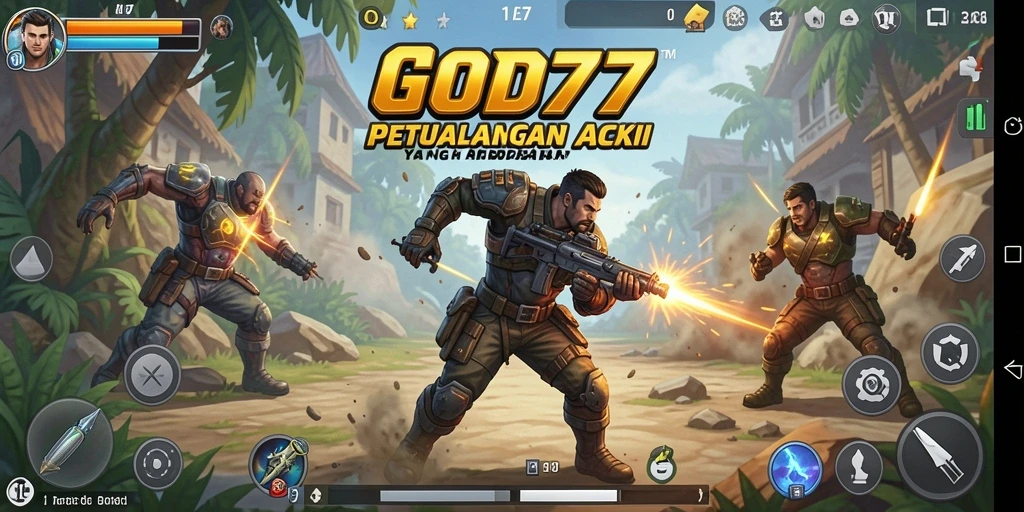 Tampilan gameplay GOD77 yang menegangkan dan penuh aksi.
