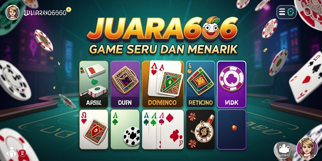 Tampilan permainan JUARA666 yang mengasyikkan dan interaktif.