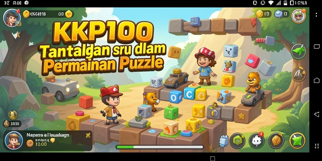 Tampilan gameplay seru dalam game Puzzle KPK100.