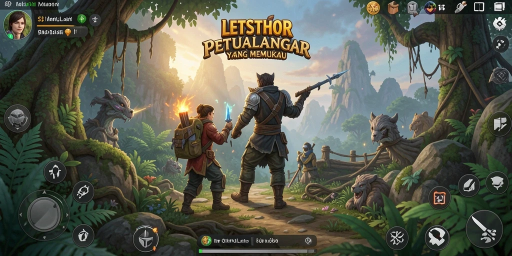 Tampilan gameplay LETSTHOR yang menarik dan interaktif.