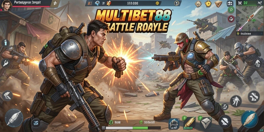 Gameplay seru dalam pertarungan Battle Royale MULTIBET88.
