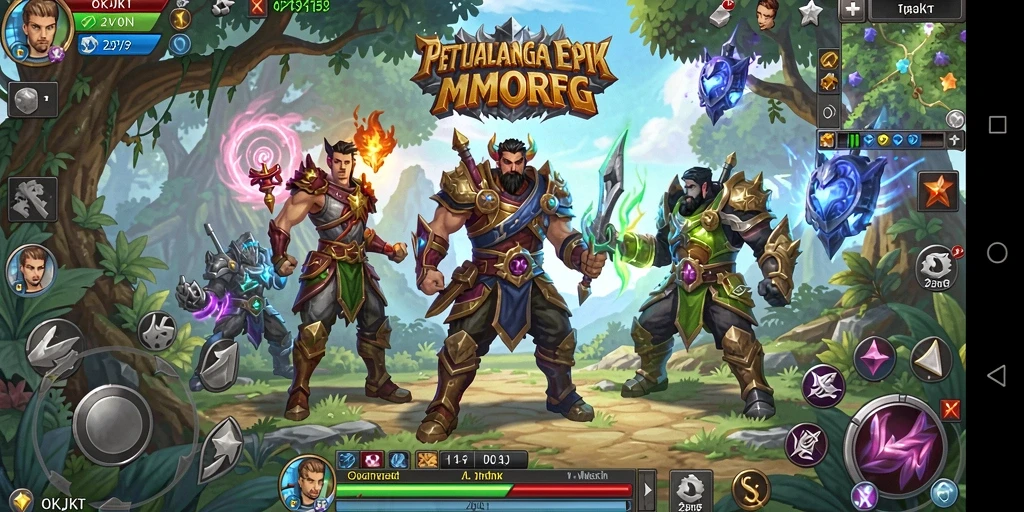 Tampilan gameplay seru dari OKJKT dalam dunia MMORPG.