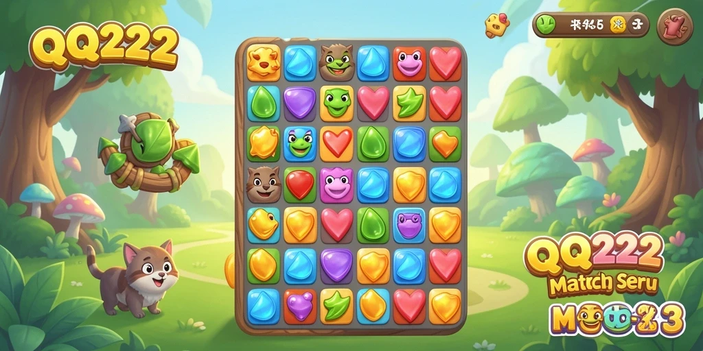Tampilan gameplay menarik dari QQ222 dalam kategori Match-3.